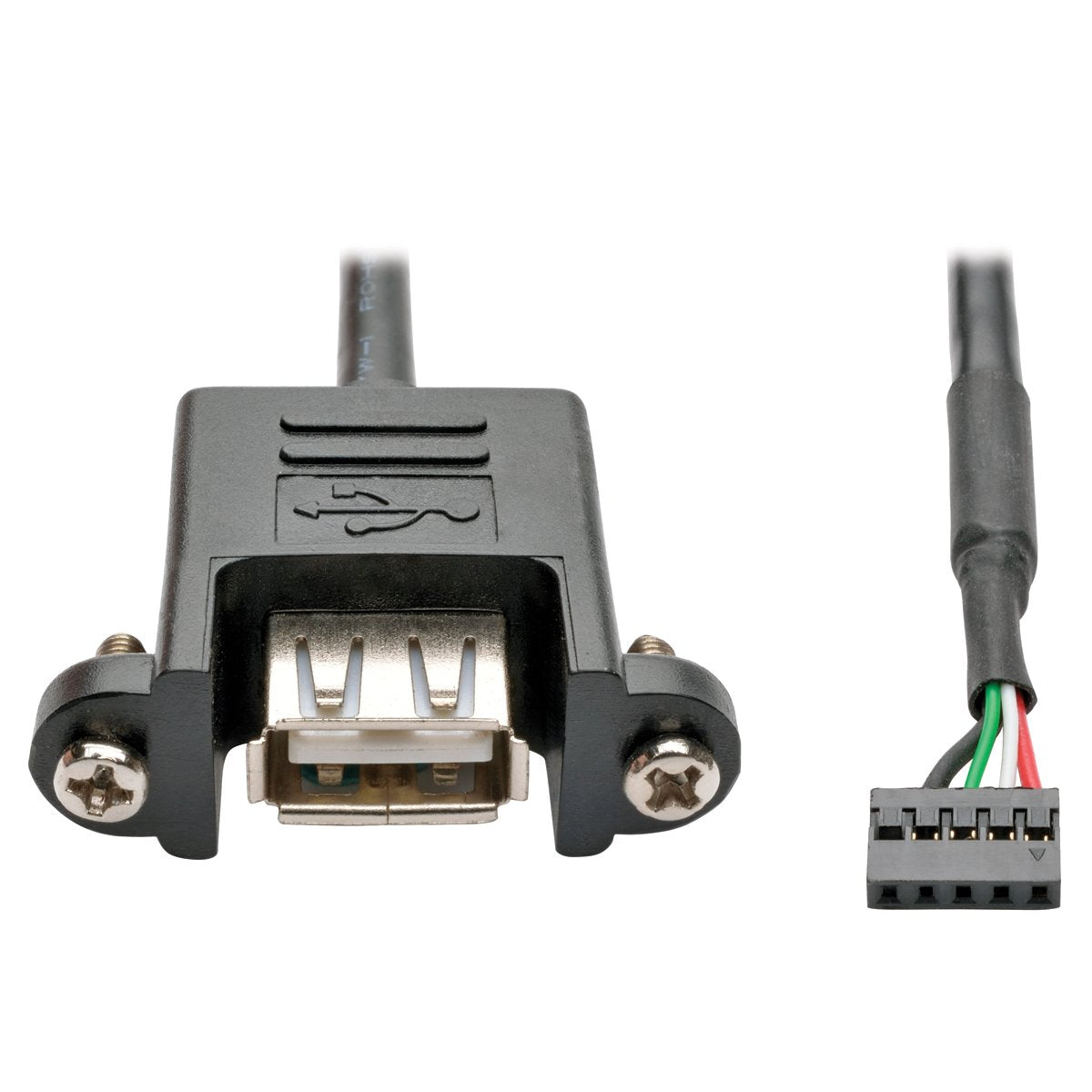 TRIPP LITE USB 2.0 Panel Mount Cable 5 Pin Motherboard IDC USBA F/F 3 (U0240035PPM)