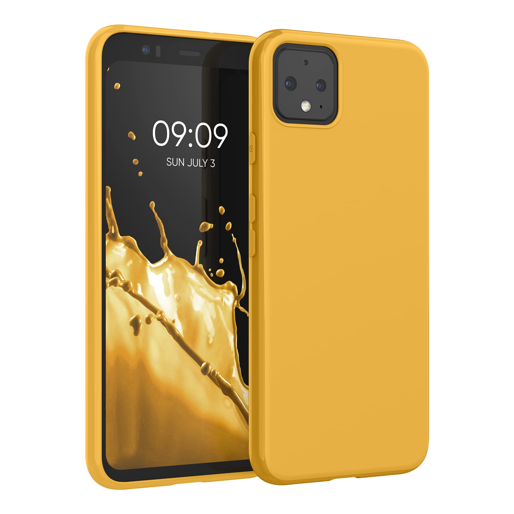 Kwmobile Case Compatible With Google Pixel 4 Case   Soft Slim Protective Tpu Silicone Cover   Honey Yellow