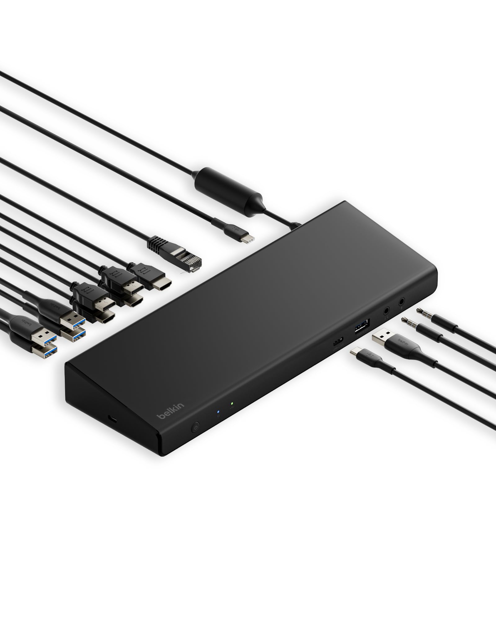 Belkin Triple Display Displaylink Docking Station Hub With 3 Hdmi Ports 2 Displayports For Triple 4K Display With 85W Power Deli