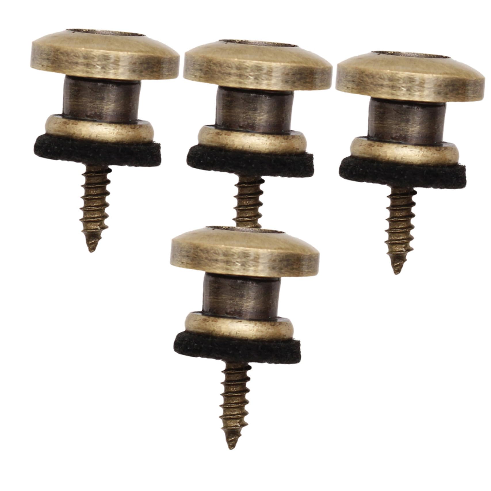 Kisangel Guitar Strap Lock Buttons 4pcs Guitar Pin Locks for Electric Acoustic Bass Ukulele Quick Release