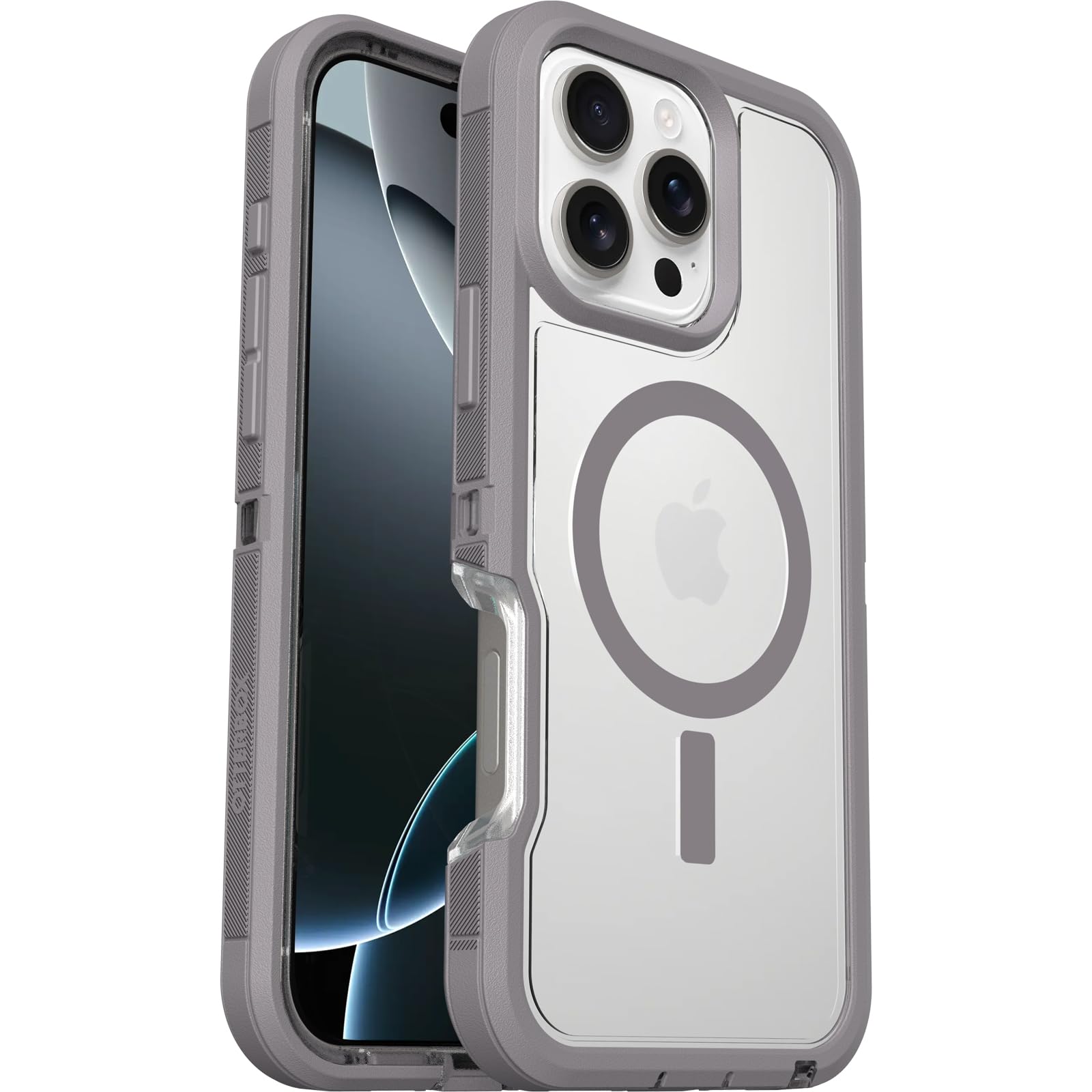 Otterbox Iphone 16 Pro Max Defender Series Xt Clear Case   Snow Capped Clear