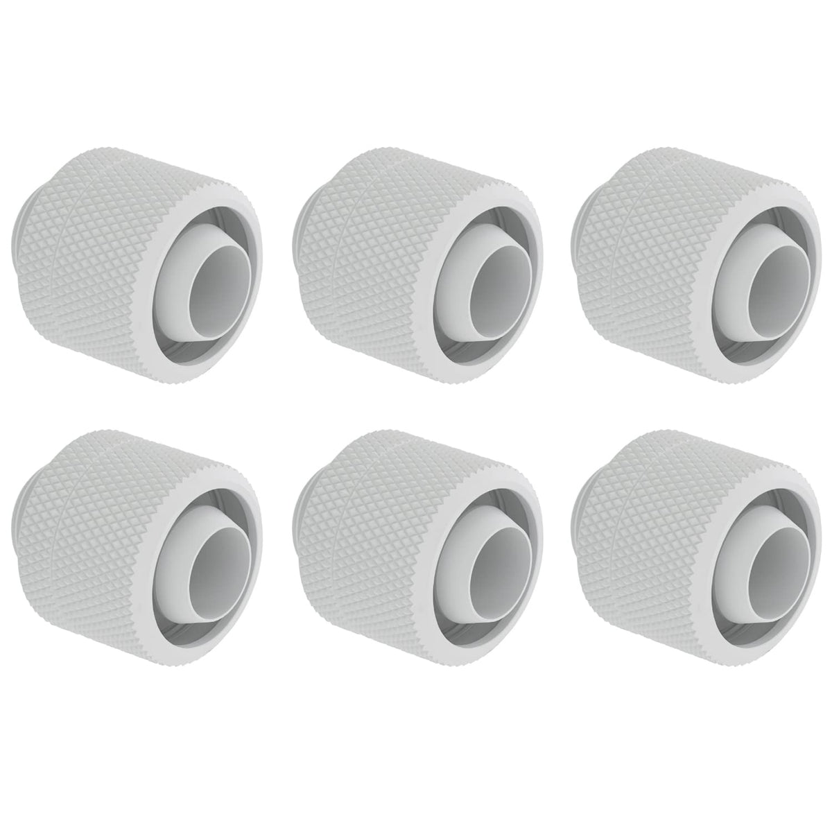 Dracaena 6 Pack G1/4'' Thread To 3/8'' Id, 1/2'' Od Compression Fitting For Soft Tubing, Soft Tube Connectors For Computer Water
