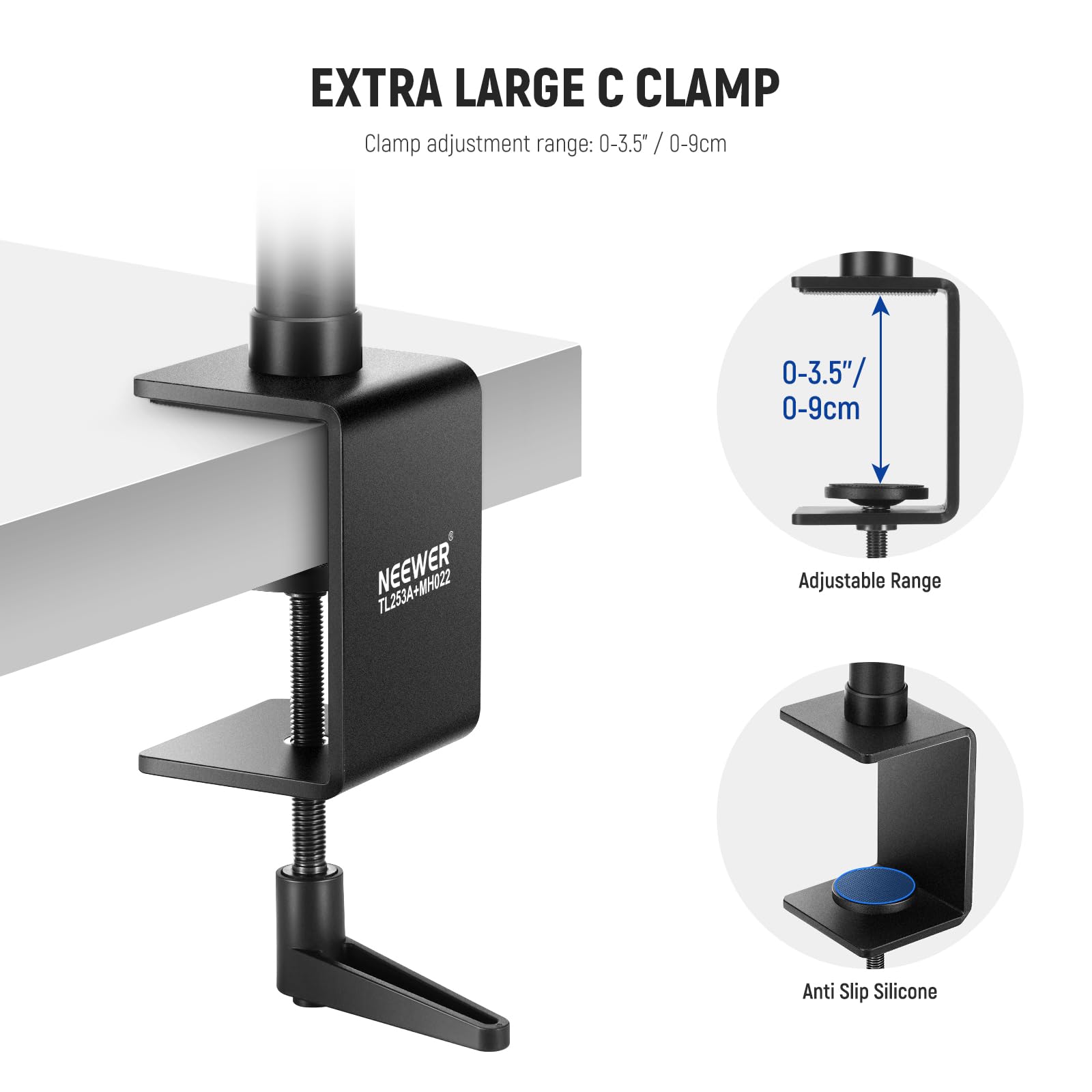 Neewer Upgraded Overhead Camera Rig With Trifold Camera Boom Arm (Max Load 2Lb), 47''/1.2M Telescopic Desk Mount Stand (Max Load