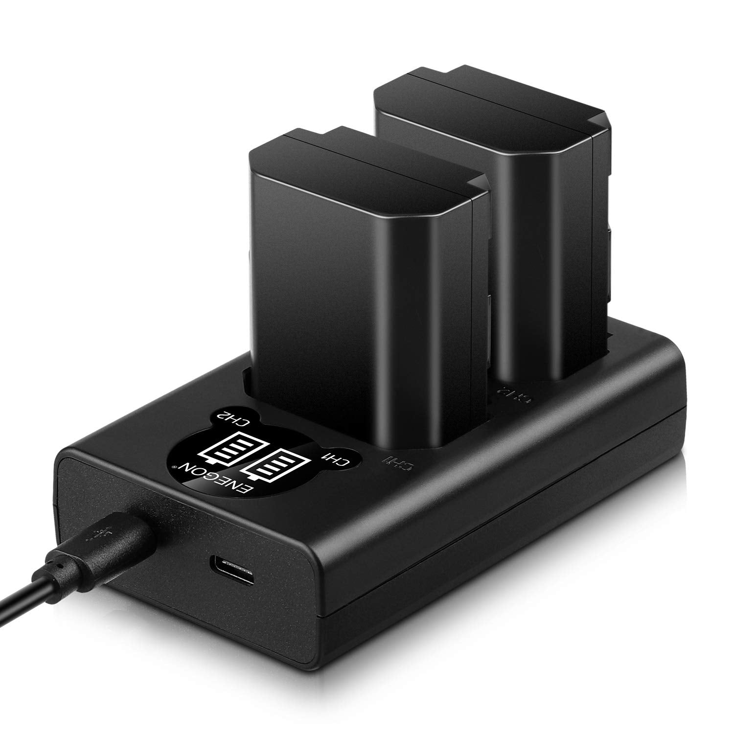 Enegon Np Fz100 Battery Replacement And A7Iii Battery Charger For Sony A7 Iii, Sony Alpha A7R Iii, A7R Iv, A9, A6600, Alpha 9, A