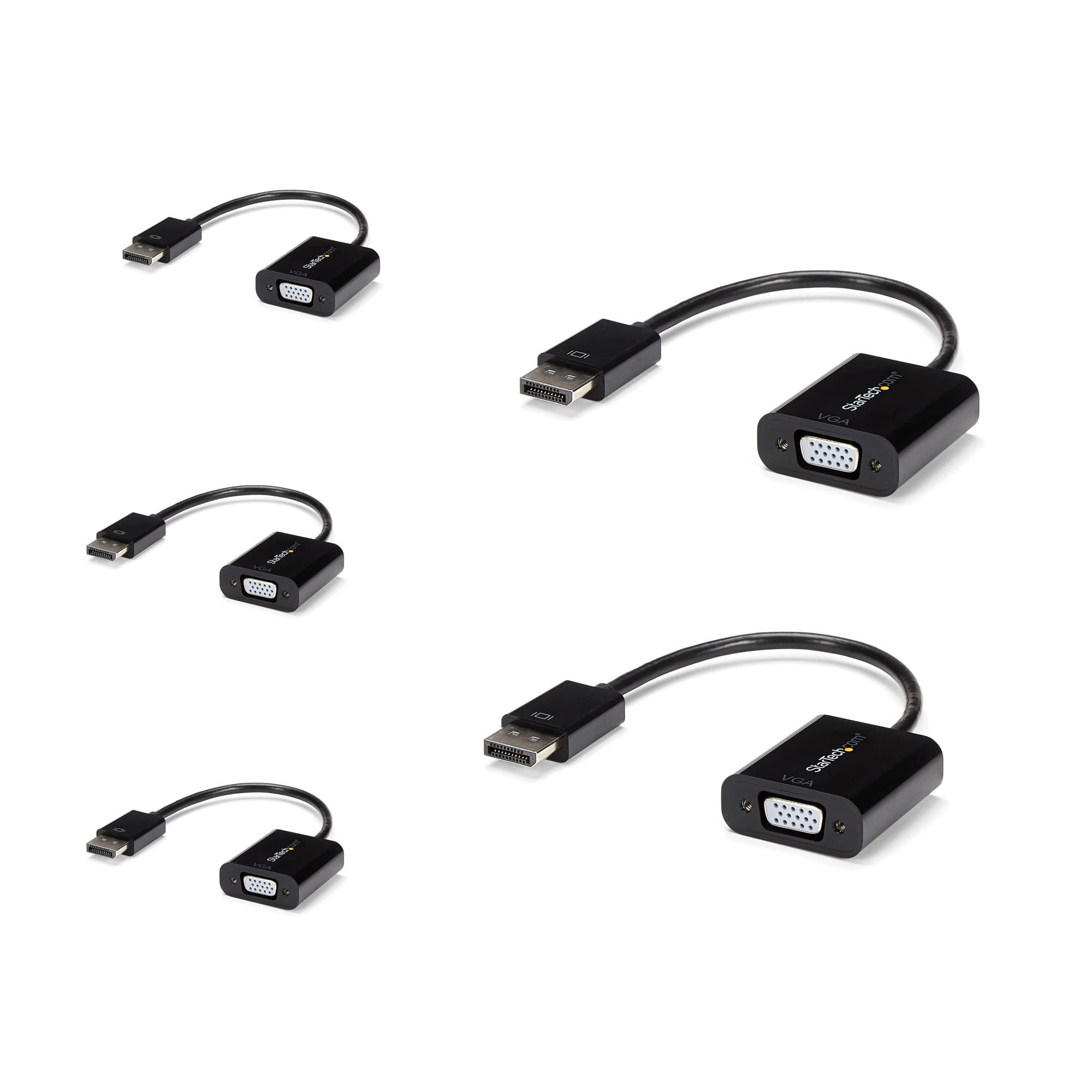 StarTech.com 5-Pack DisplayPort to VGA Adapter - DisplayPort 1.2 to VGA Active Adapter - Digital DP to Analog VGA Video Converte