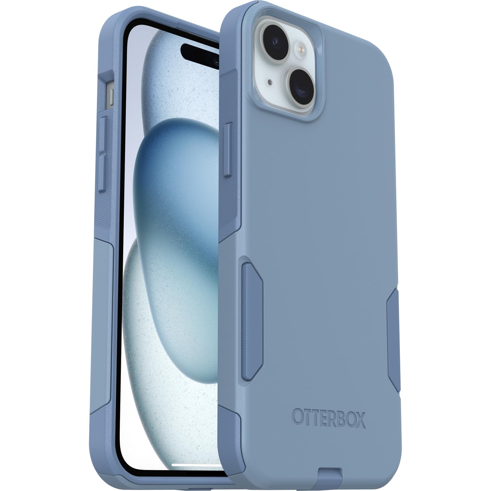 OtterBox Commuter Series Case for iPhone 15 Plus & 14 Plus, Crisp Denim Blue, Slim & Tough, Pocket-Friendly with Port Protection