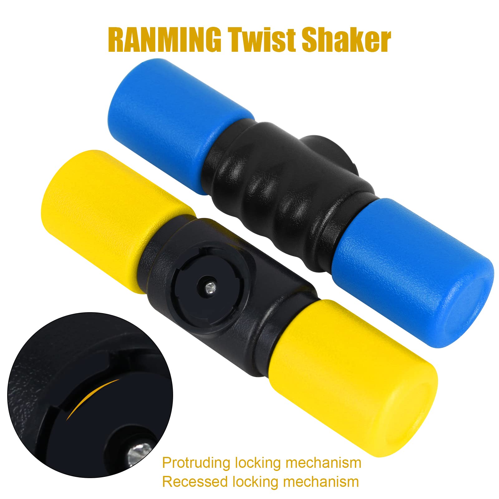 Ranming Twist Shaker 3Pcs Double Row Shakers Percussion Instruments Set Medium Volumelatin Latin Percussion Instruments For Stud