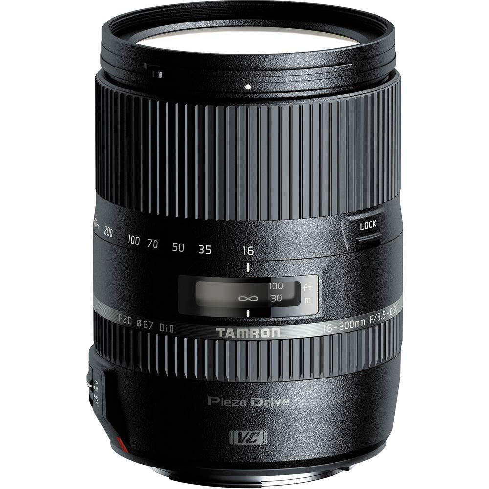 Tamron 16-300mm F/3.5-6.3 Di-II VC PZD All-In-One Zoom Lens for Canon APS-C Digital SLR Cameras (6 Year Limited USA Warranty)