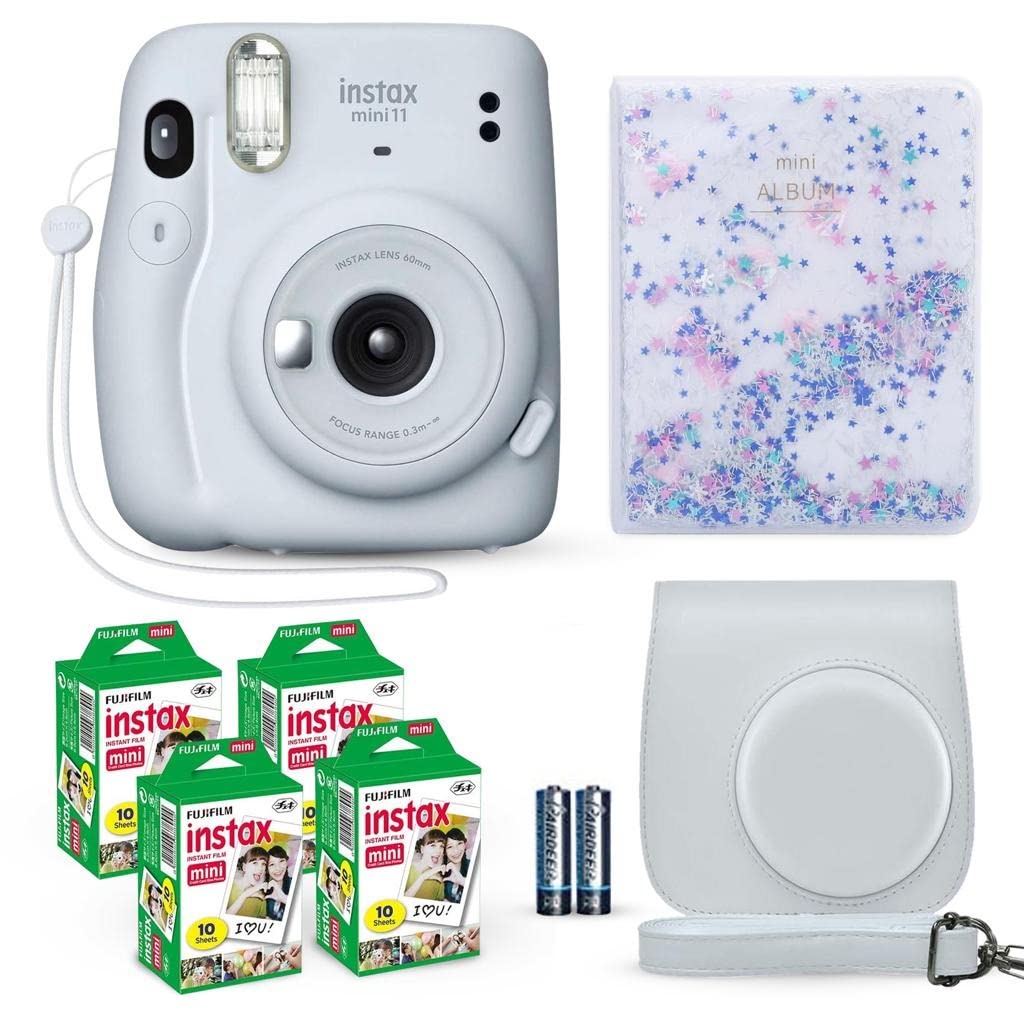 Fujifilm Instax Mini 11 Instant Camera + Custom Case + Fuji Instax Film Value Pack (40 Sheets) Designer Photo Album For Fuji Ins