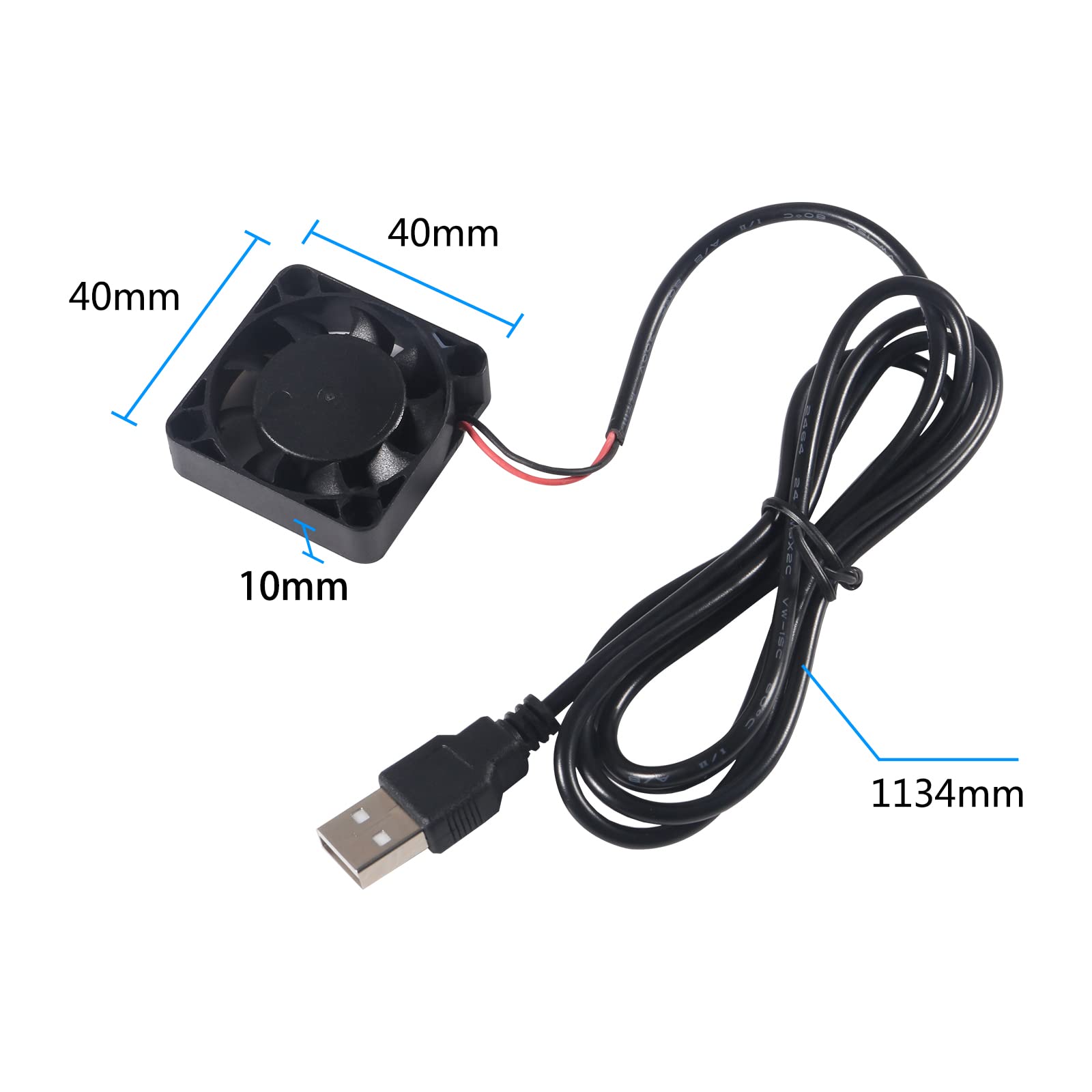 Aitiao 6Pcs 40Mm Usb Brushless Cooling Fan 40Mm X10Mm Dc 5V Quiet Cooling Fan 4010 Mini Computer Fan For Small Appliances Series