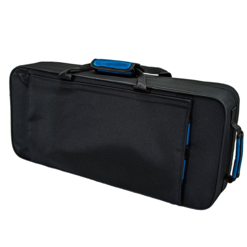 Paititi Lightweight Trumpet Case, Strong, Durable With Backpack Straps Black/Blue