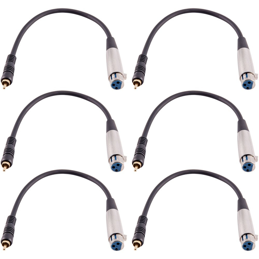 Seismic Audio  SAXLRC16 Pack of XLR Female RCA Male 1 Patch Cables
