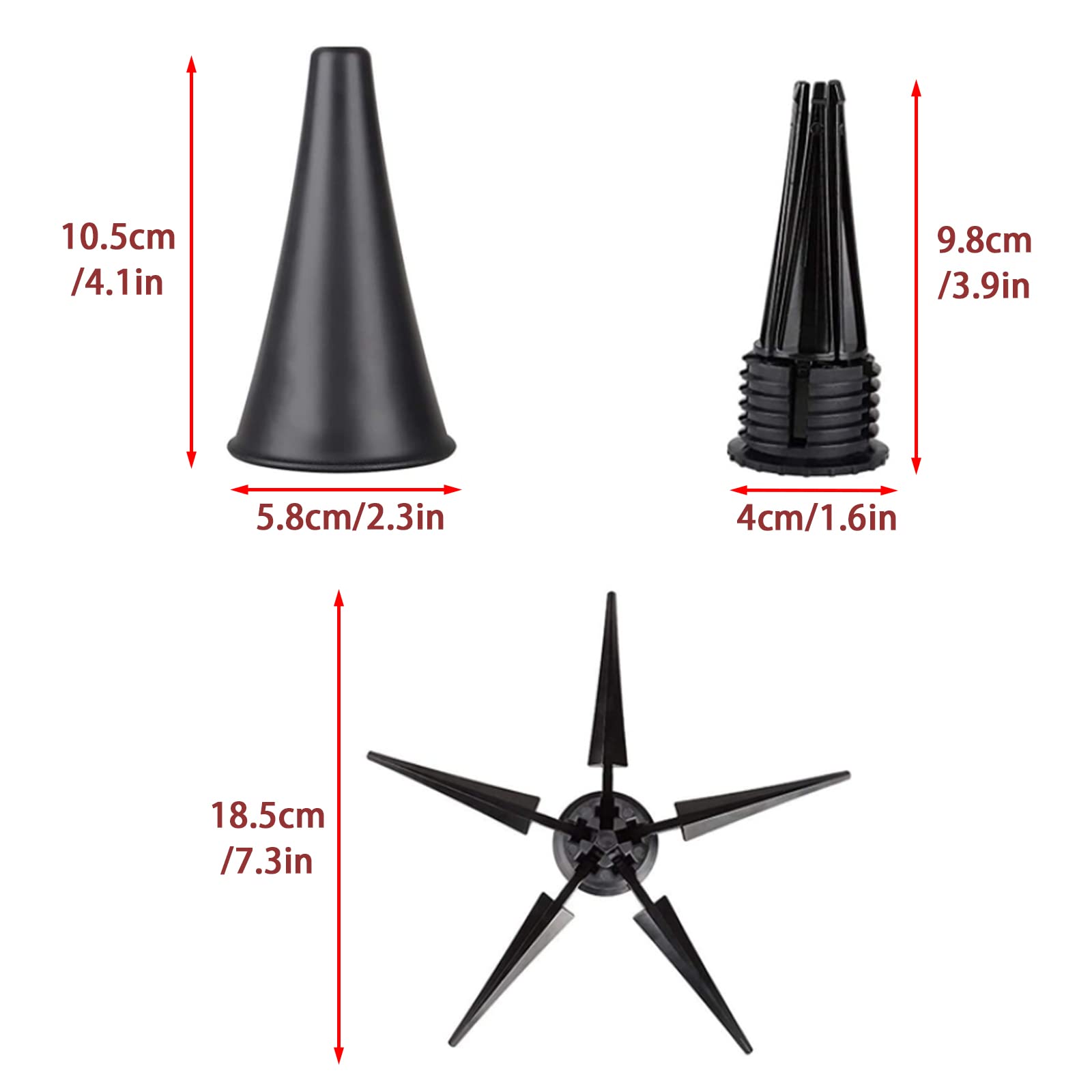 Cheerock Portable Clarinet Stand Holder, Metal Folding Clarinet Stand, 5 Leg Stable Support Clarinet Rest, Clarinet Accessories