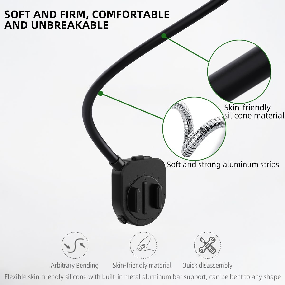 Pellking Neck Mount Holder For Insta360 X4,360 Degree Rotation Hands Free Neck Phone Holder Pov/Vlog Neck Mount Video Recording