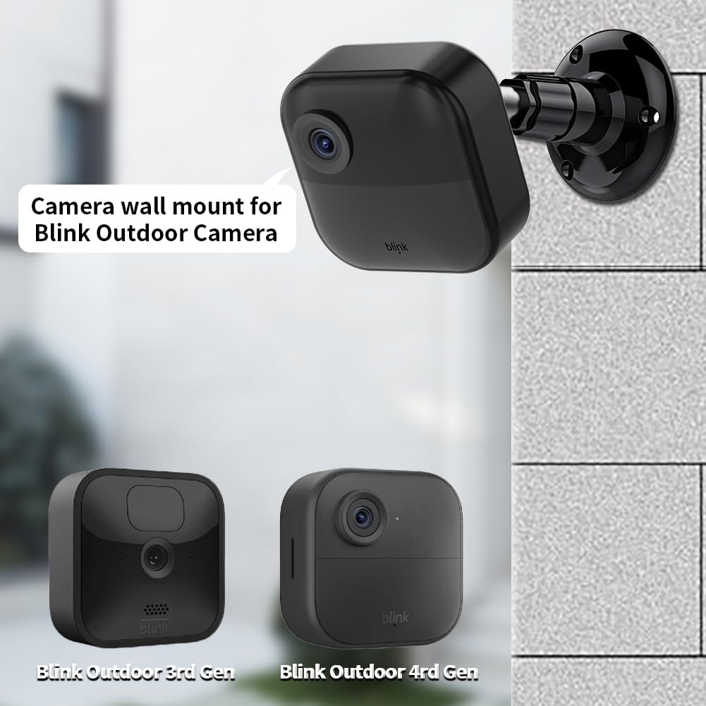All New Blink Outdoor Camera Mount,Compatible With Blink 4Th And 3Rd Gen Outdoor Camera,360 Degree Adjustable Mount With Blink Sync Module 2 Outlet Mount For Blink Camera System (Black,3Pack)