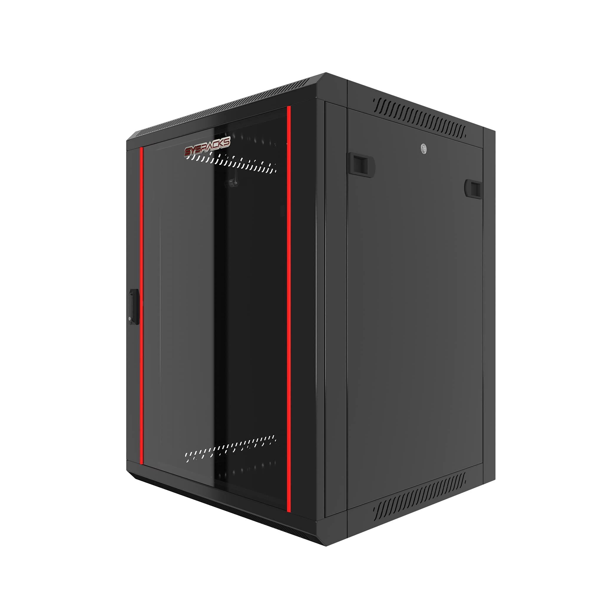 15U Wall Mount Server Rack Cabinet Locking Computer Cabinet Network Enclosure For Electronics Security Audio Video Av Equipment Data Rack 18 Inch Depth Server Cabinet