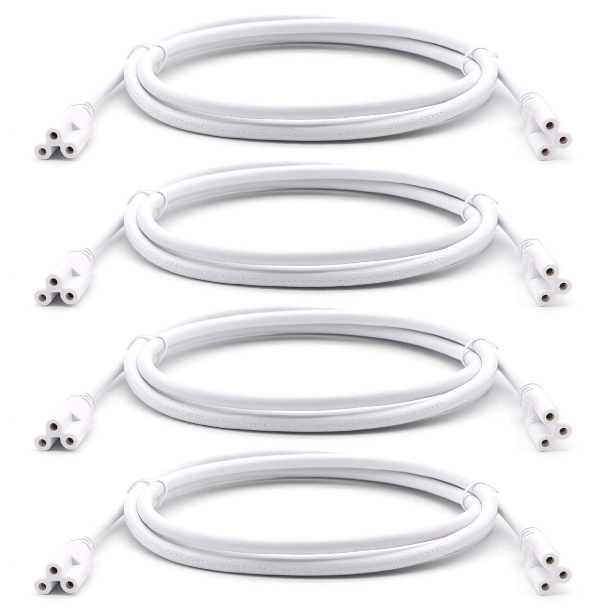5Ft (59 1/16'') T5 T8 Tube Light Fixture Led Linkable Cord, Double End Connector Cable, Power Extension Wire For Led Integrated