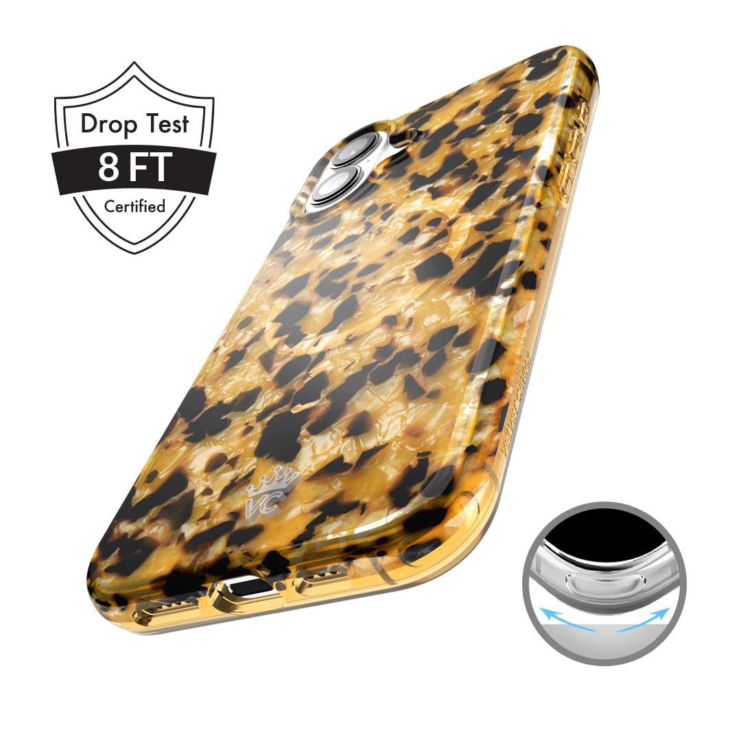 Velvet Caviar Tortoise Shell Phone Case For Iphone 16 Plus [8Ft Drop Tested] Compatible With Magsafe   Protective Luxury Designe