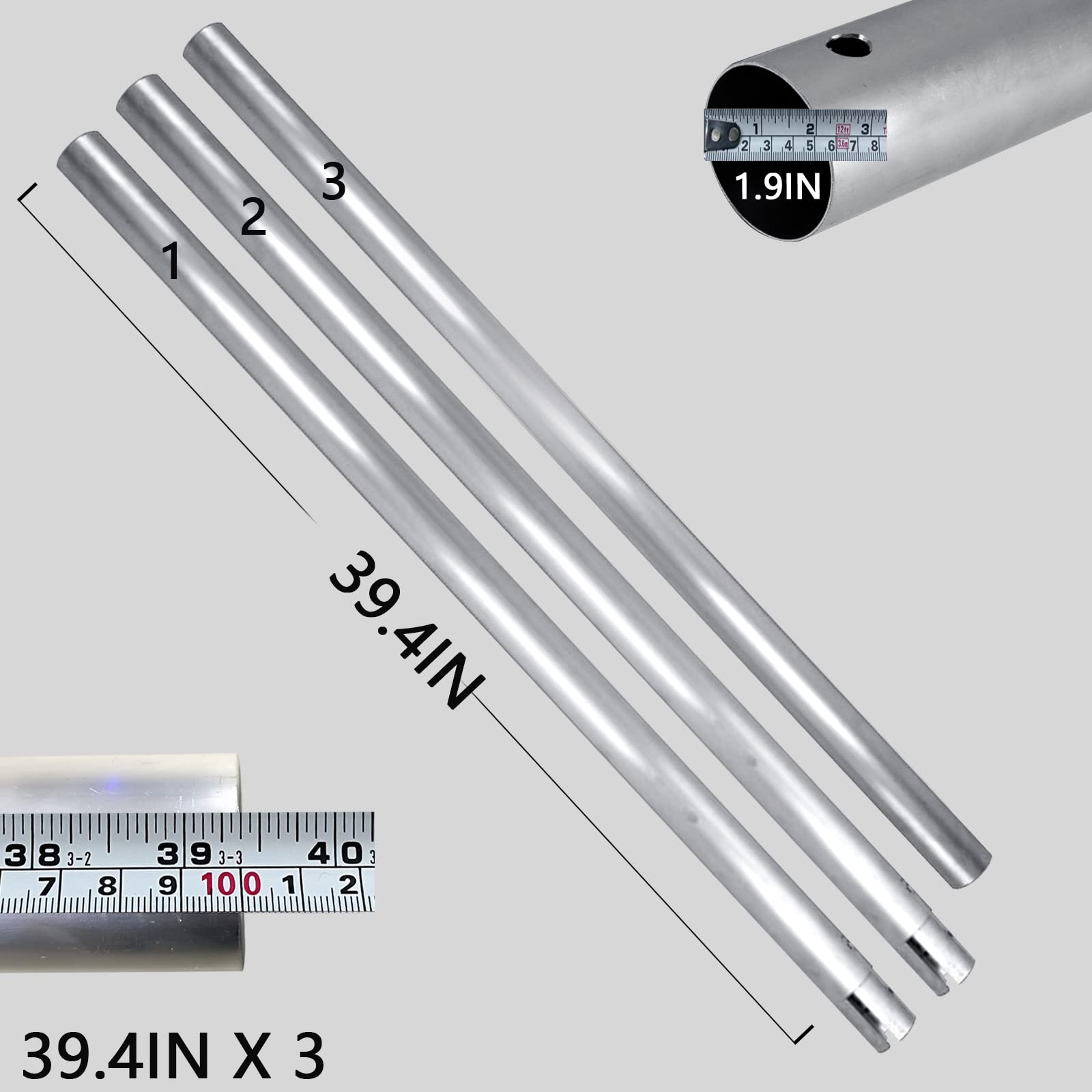 118''/3M Stainless Metal Tube Crossbar For Studio Backdrop Wall Mount System   Holder Pole