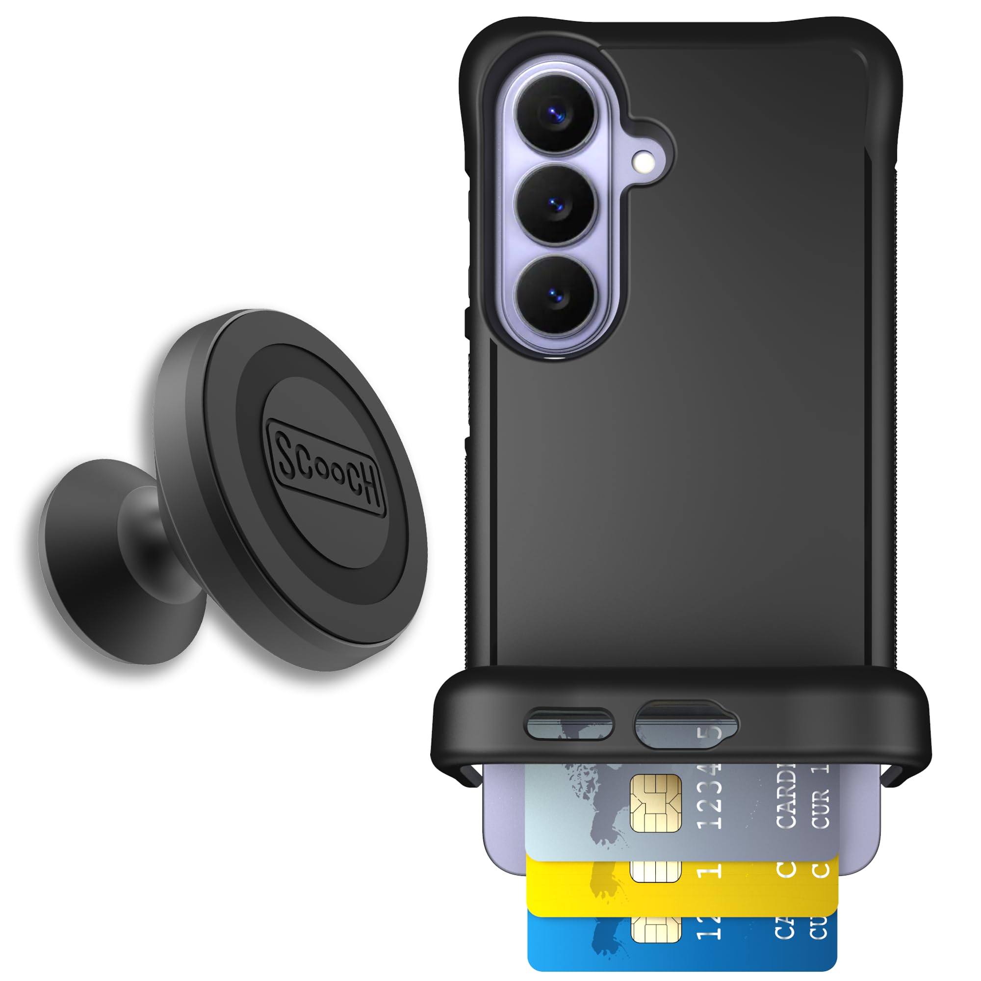 Scooch for Samsung Galaxy S26 Case with Card Holder, Wingmate Wallet Case with Hidden Card Slot and RFID Protection for 4 Cards,