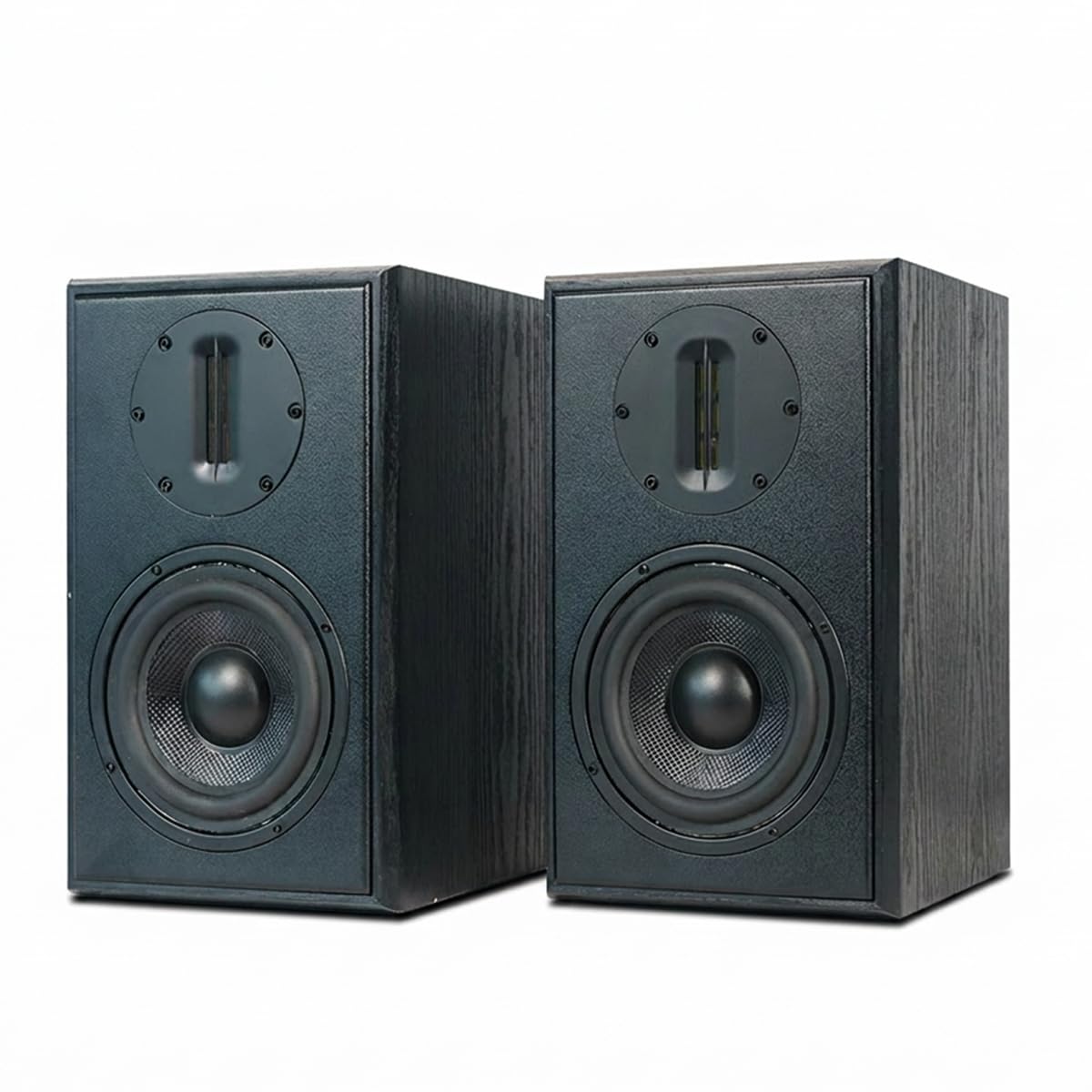 SAMTRONIC Passive Bookshelf Speakers for Home Theater Surround Sound, Satellite Stereo Speakers with Classic Wood Grain for Reco