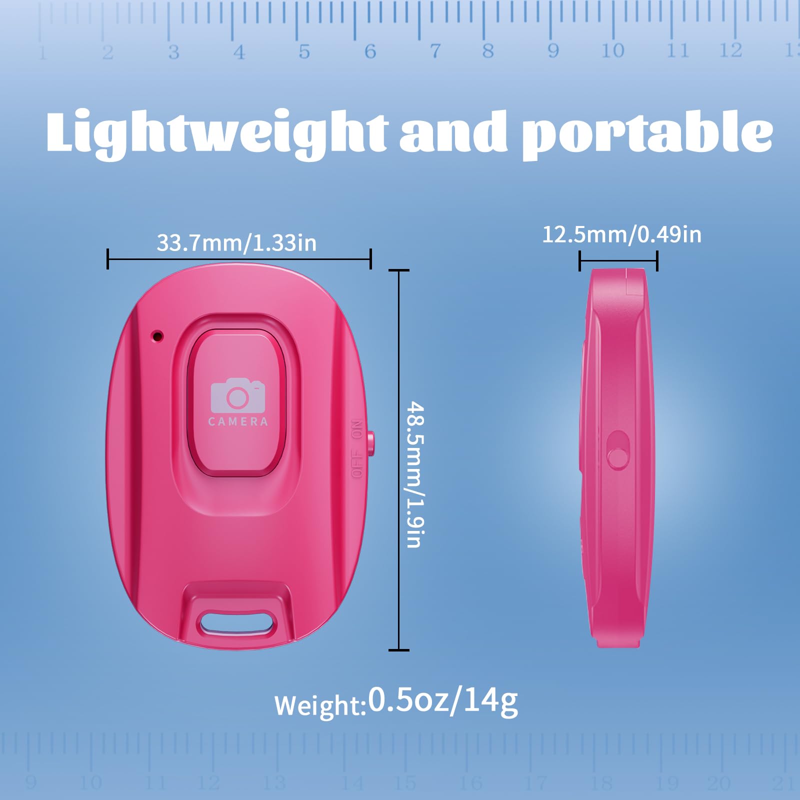 Mairan Rechargeable Wireless Camera Remote Shutter For Iphone And Android Smartphones, 2 Pack Bluetooth Phone Remote Control,Sel