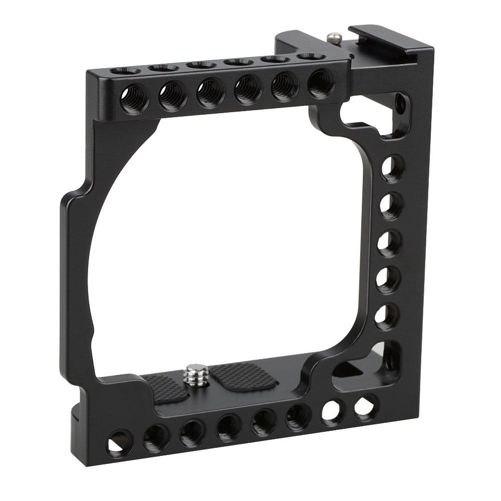 CAMVATE Camera Cage for Sony Alpha A6600/A6500 with Conversion 1/4-20 Adapter Hole(Black) - 1380
