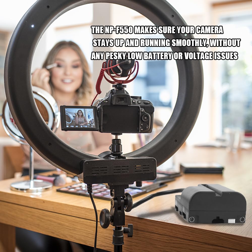 F1Tp Np F550 Dummy Battery Ac Power Adapter Kit For Sony F550/770/570 Np F970 Ccd Sc55 Tr516 Tr716 Tr818 Tr910 Tr917 Power Your Led Light And Feelword/Atomos Ninja V Monitor