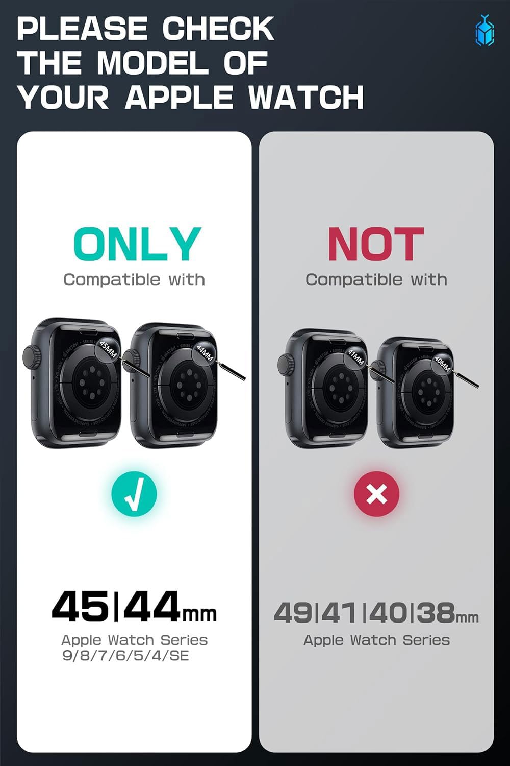 Supcase Armband Fr Apple Watch 8/7 / Se / 6/5 / 4 [45/44Mm] Apple Watch Band Robust Hlle Ersatzarmband Sport Iwatch Case Schutzh