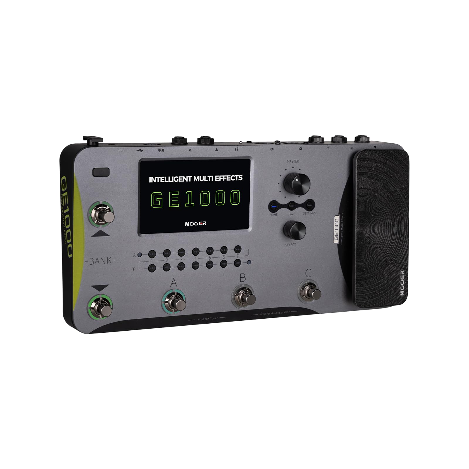 Mooer Ge1000 Guitar Mutieffects Pedal Dual Effects Chains Processor With Ai Equalization, 5' Touch Screen, 300+ Effects, Third Brand Irs, Stereo Sound Out Put, Xlr, Midi Port, Guitar/Bass