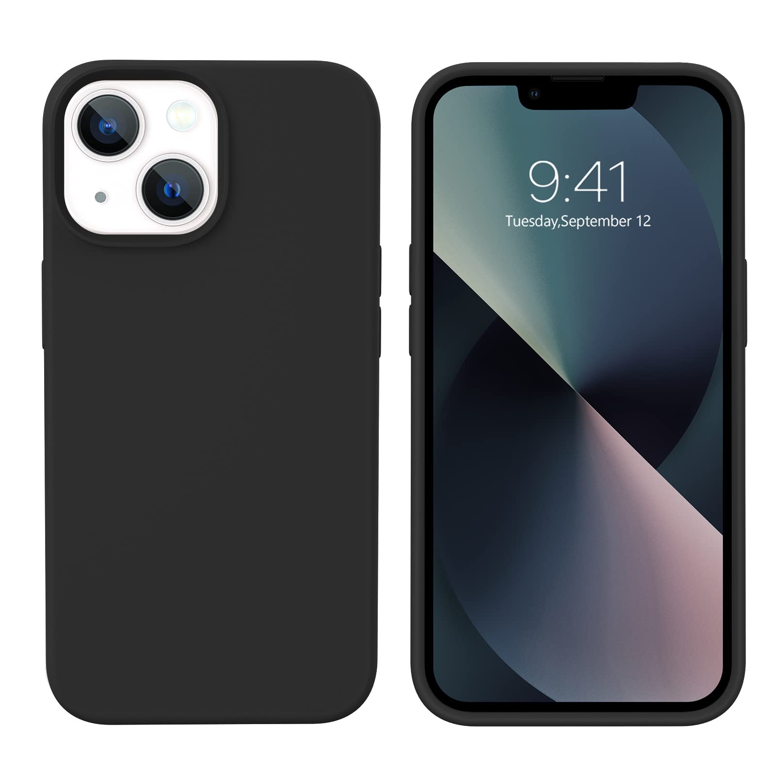 Bentoben Iphone 13 Mini Case, Iphone 13 Mini Phone Case, Slim Fit Liquid Silicone Soft Gel Rubber Anti Scratch Shockproof Protec