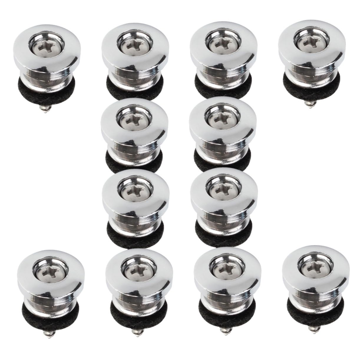 SWOOMEY 12pcs Electric Guitar Strap Button Lock Pin Set Guitar Strap Locks for Bass Padded Snap