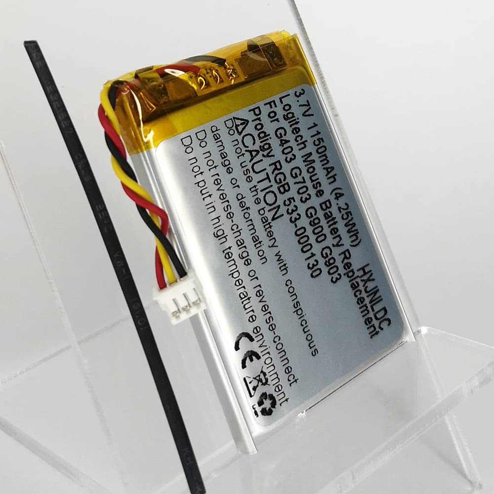 Hxjnldc Dc 3.7V 1150Mah Lithium Polymer Rechargeable Battery For Logitech Wireless Mouse G403 G703 G900 G903 Prodigy Rgb 533 000