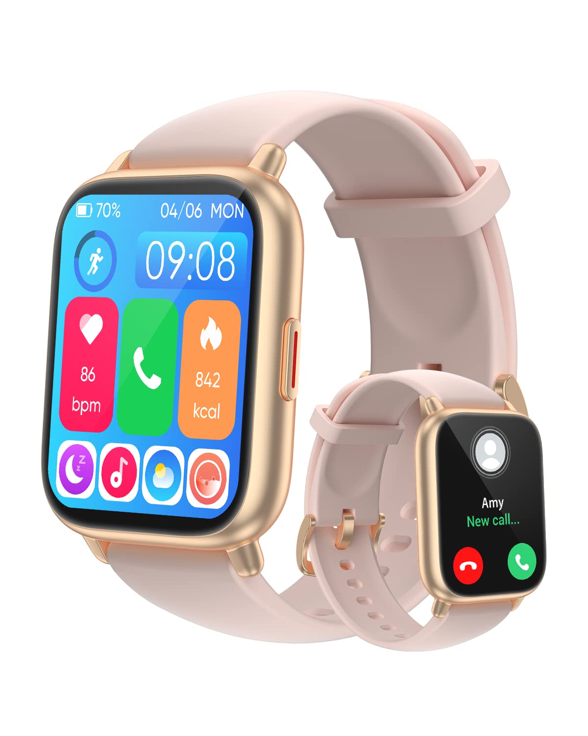 Ruimen Smart Watch Answer/Make Calls Fitness Watch With Voice Assistant Reloj Inteligente 1.7