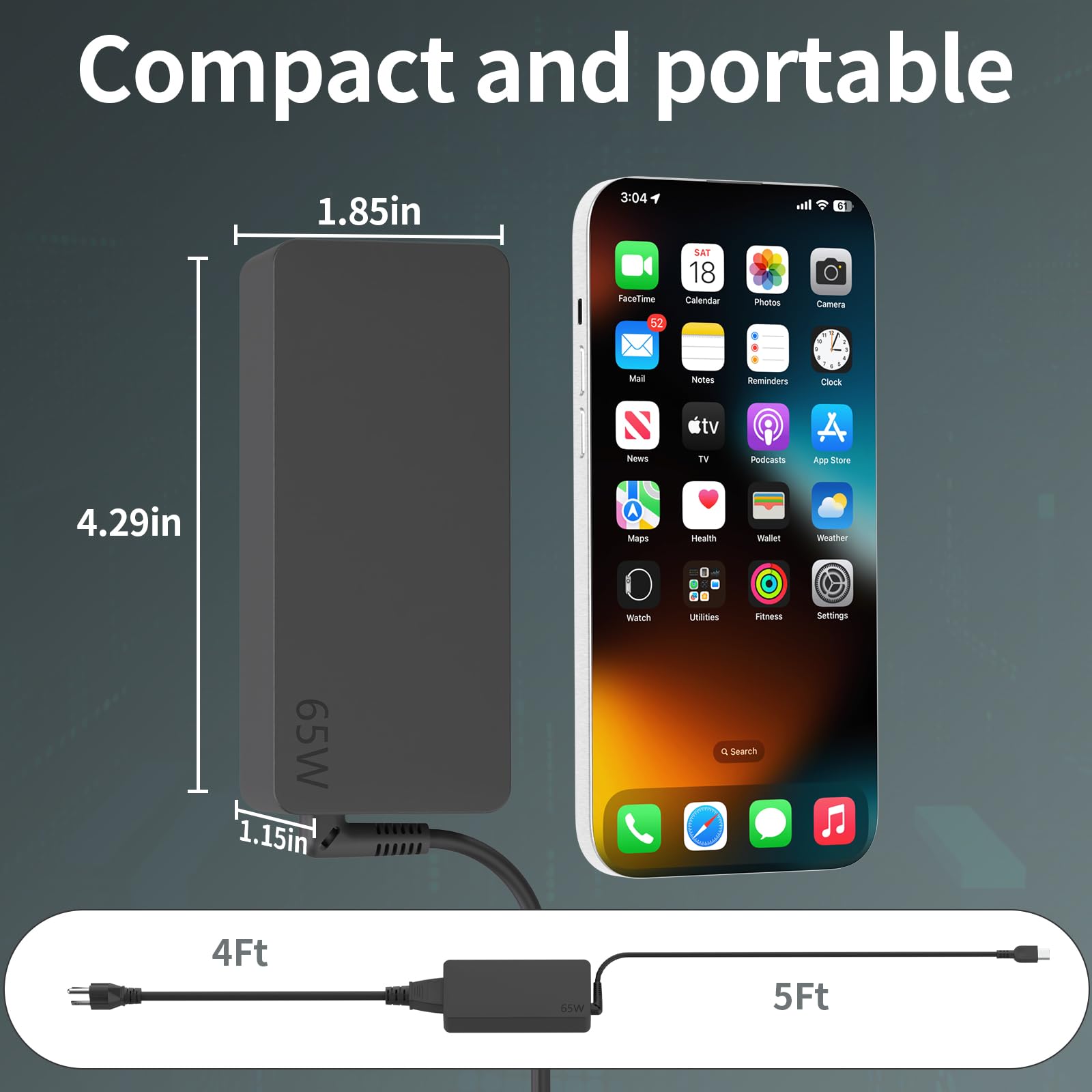 65W Usb C Type C Ac Charger Compatible With Lenovo Thinkpad T480 T480S Adlx65Ylc3D 4X20M26268 Adlx65Ylc2A Adlx65Yac2A Adlx65Ycc2