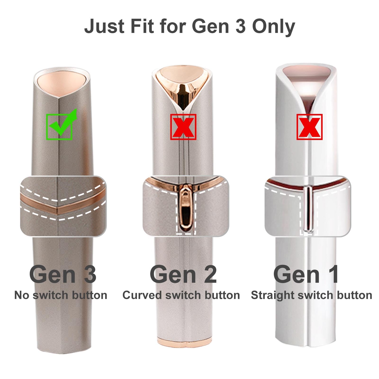 Gen 3 Replacement Heads For New Flawless Facial Hair Remover, Double Ring Floating Head For Flawless Generation 3 Shaver, 5 Coun