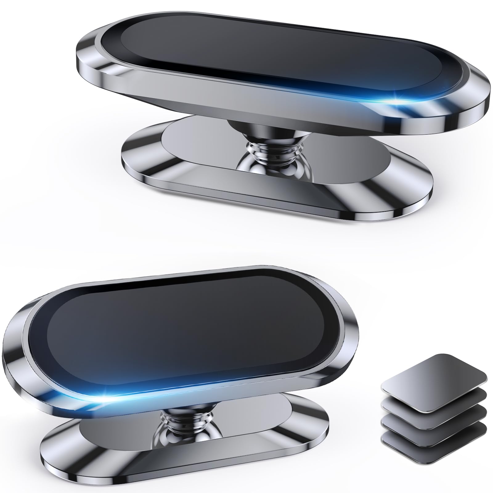 ?2-Pack?Magnetic Phone Holder For Car, [ Super Strong Magnet ] [ With 4 Metal Plate ] Iphone Magnetic Car Mount For Cell Phone, 