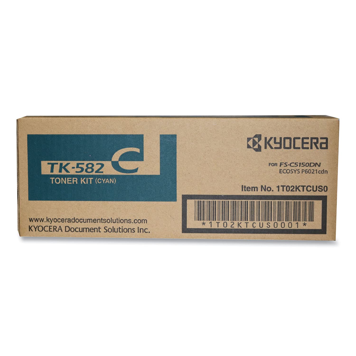 Kyocera Tk582C High Yield Toner, 2,800 Page Yield, Cyan