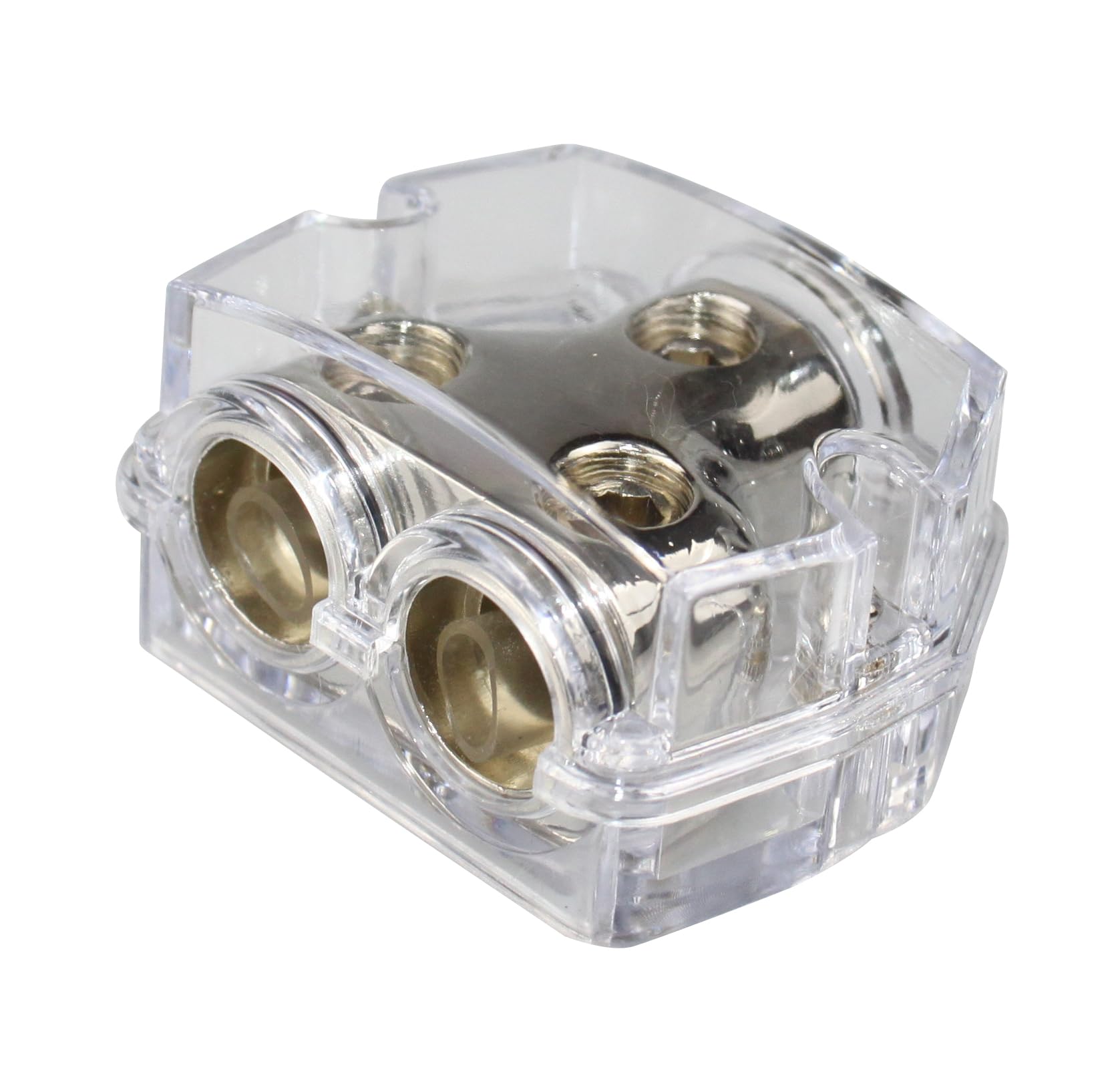 1X0 Gauge In 2X0 Gauge Out Car Power/Ground Distribution Block Black Pd 05C 0Ga