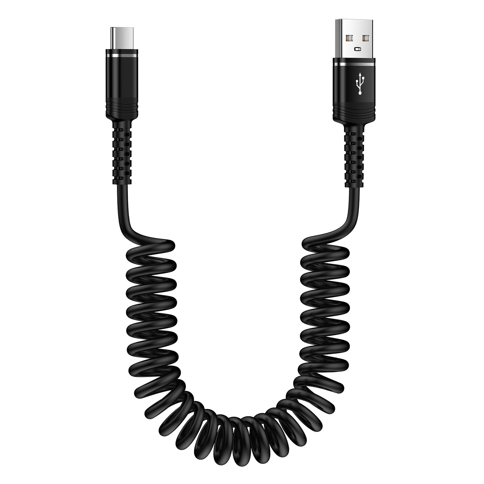 Fast Charger Cable Coiled Usb C For Car 3Ft Android Auto Type A To C Phone Power Charging Cord Compatible For Motorola Moto G Stylus 5G 2024,G Power 2025,G 5G,Edge 2024 2023 Razr,G Play,One 5G Ace