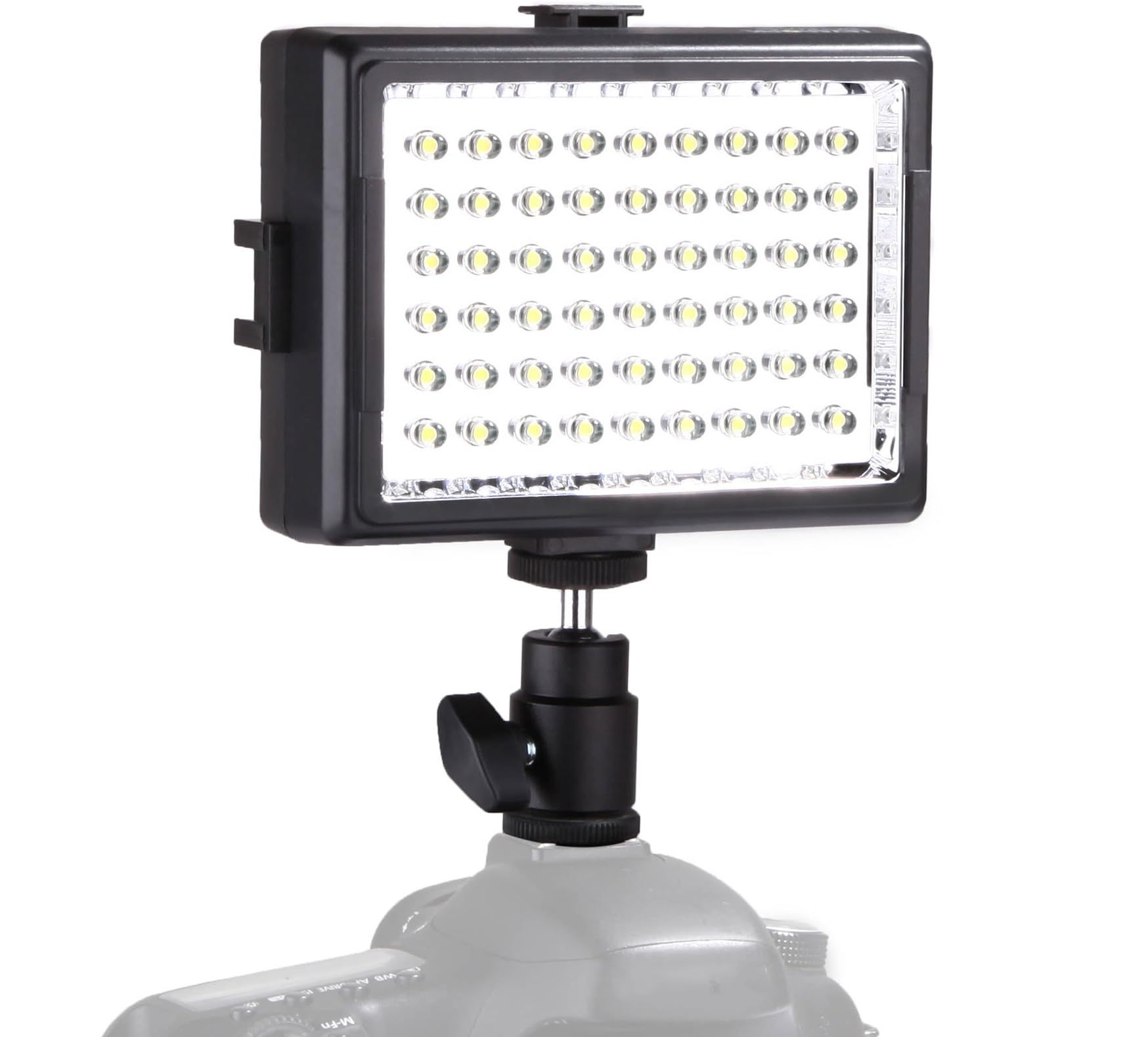 Sevenoak Sk Led54T On Camera Led Light Panel With 54 High Power Led'S, Adjustable Color Temperature, Ball Head, And Color Gels