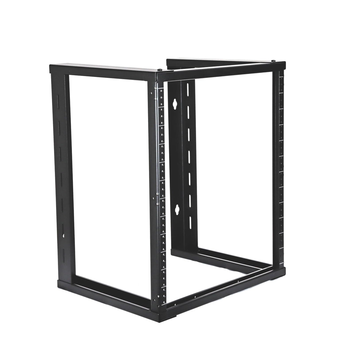 Aeons 12U Open Frame Wall Mount 19 Inch It Network Server A/V Equipment Rack 16' Depth 12 24 Threaded 2 Post Mounting, Black