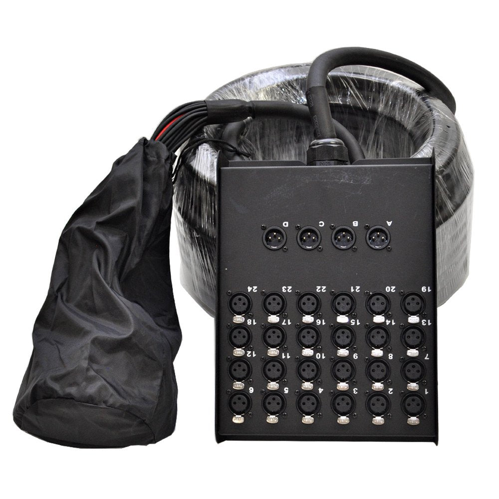 Seismic Audio Sacb-24X4X100 24-Channel Xlr Low Profile Circuit Board Snake Cable, 100-Feet