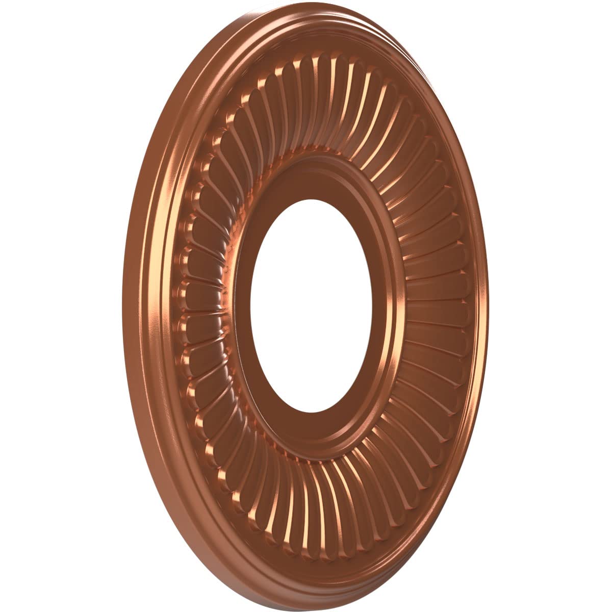 Ekena Millwork Cmp10Bebco Berkshire Thermoformed Pvc Ceiling Medallion (Fits Canopies Up To 4 1/2), 10Od X 3 1/2Id X 3/4P, Brigh