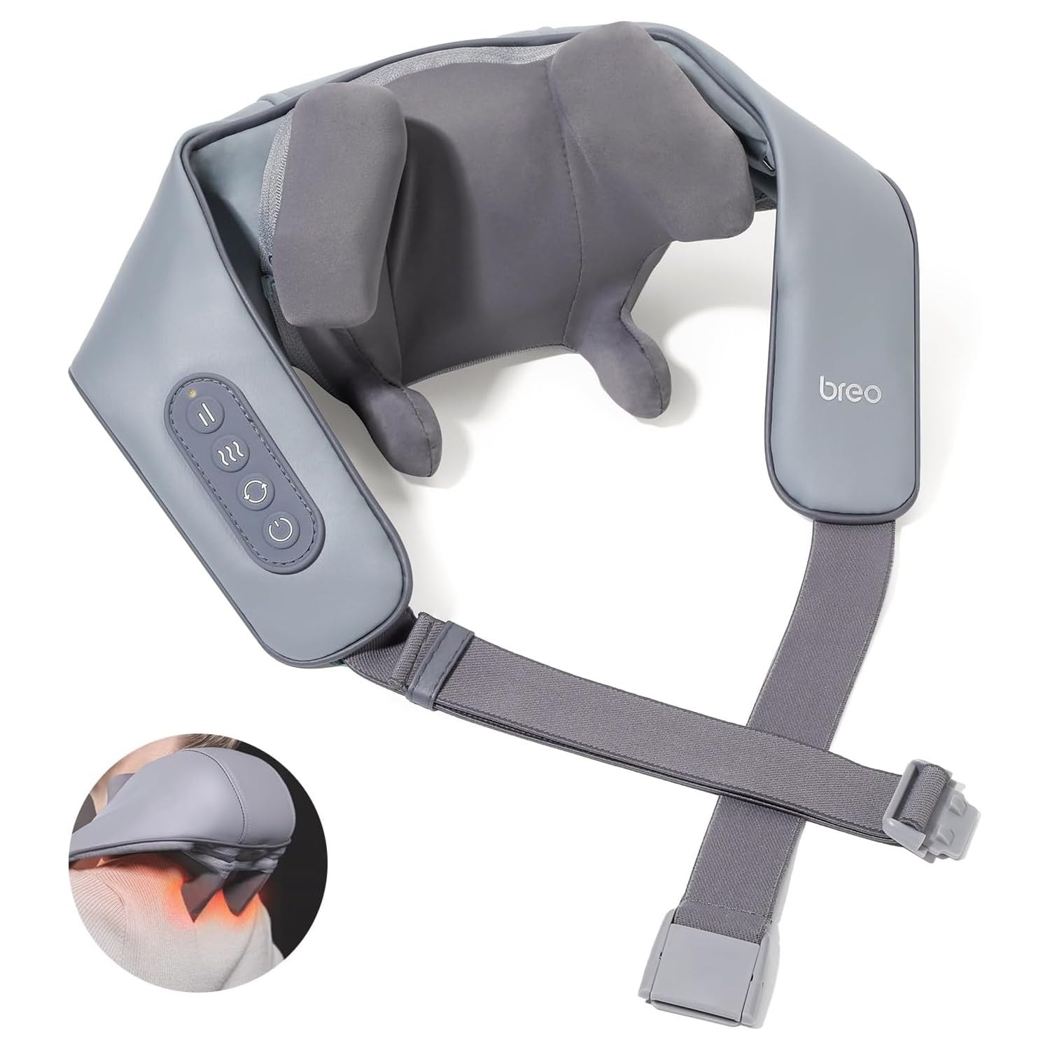 Breo N5 Mini Neck Massager with Heat, Electric Massager for Neck & Shoulder, Shiatsu Shoulder Massager