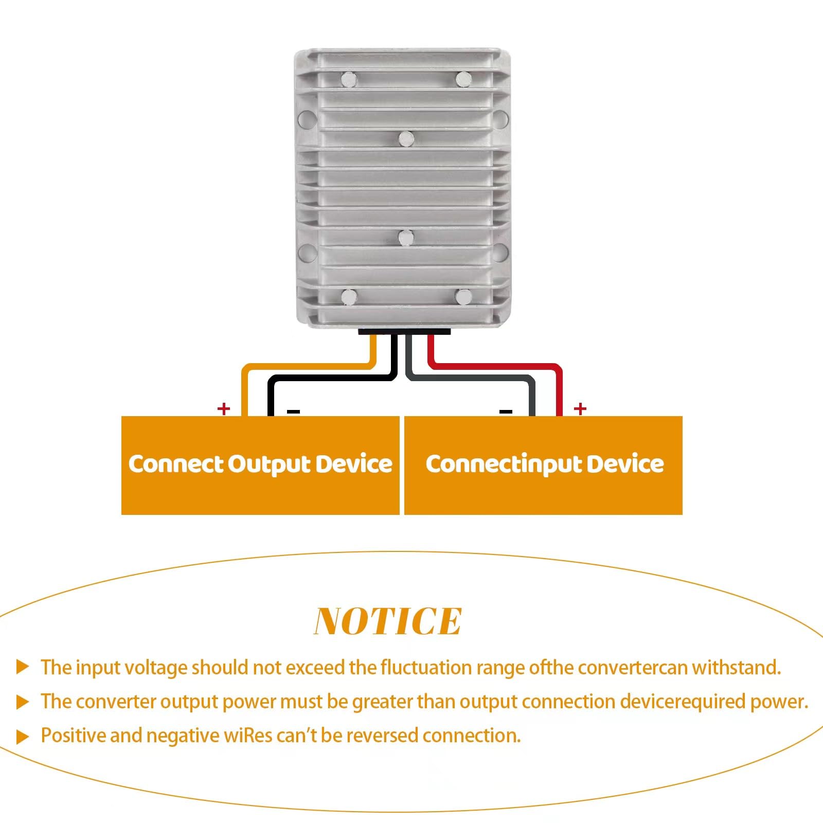 Yrdzxg Dc Dc 12V 40A 480W Buck Converter 36V/48V To 12V Step Down Converter Transformer Golf Cart Led Light Waterproof Voltage R