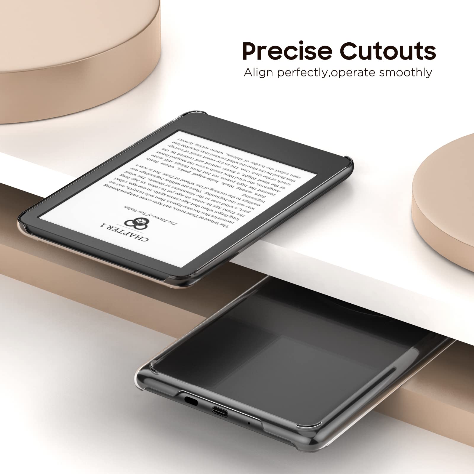 MoKo Case Compatible with 6' All New Kindle (11th Generation 2022 Release), Translucent Slim PC Protector Back Cover for Kindle 11 2022, Frosted