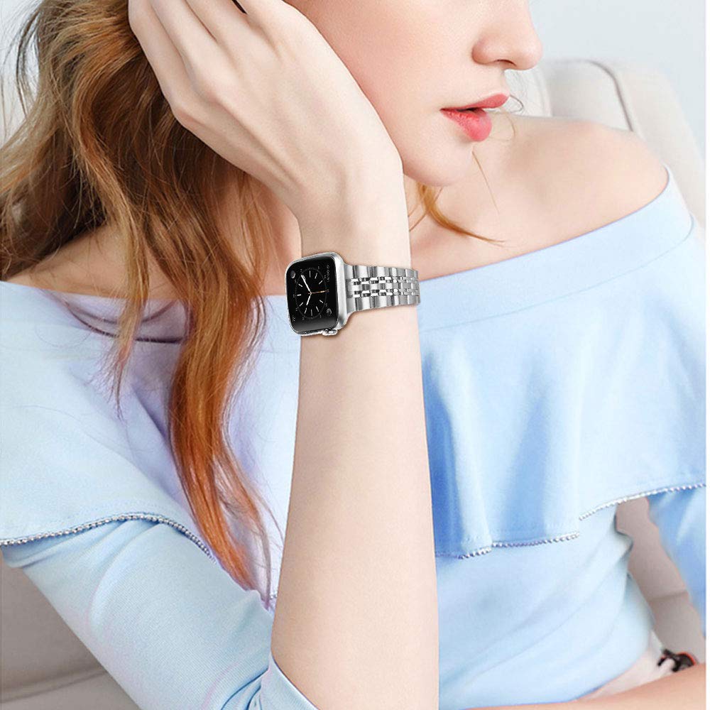 Aizilasa Metal Band Compatible With Apple Watch Band Series 49Mm 45Mm 42Mm 44Mm For Women Men, Apple Bands Ultra Series 8 7 6 5