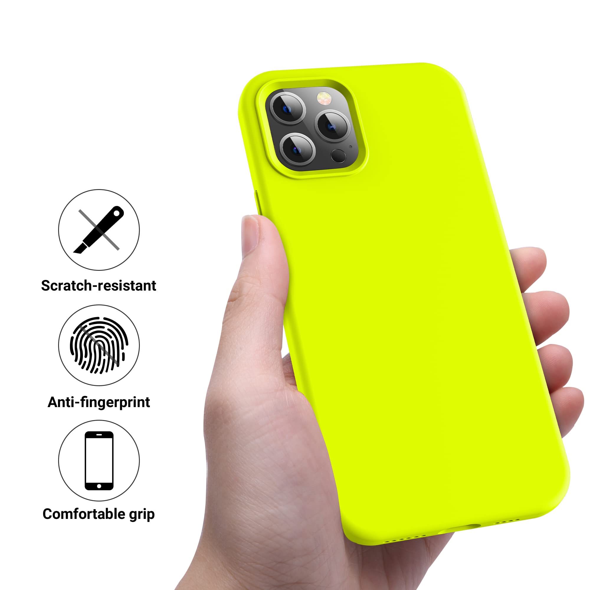 Otofly For Iphone 12 Pro Max Case, Military Grade Protection, Shockproof Silicone, Anti Fingerprint & Anti Slip, Phone Case For