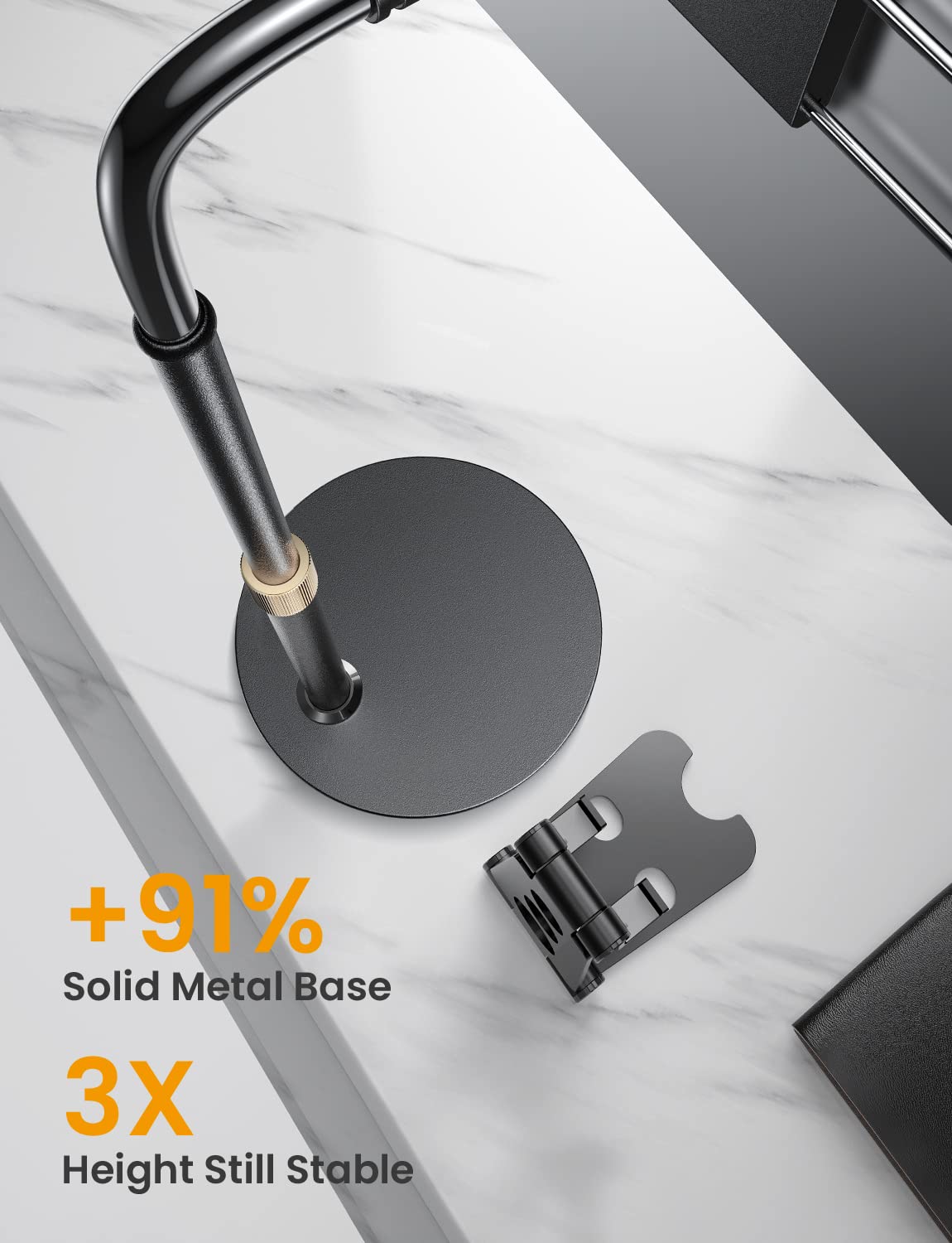 Lisen For Ipad Stand Portable Monitor Stand, Tablet Holder For Desk, Thick Case Friendly Ipad Pro Holder Fits(4.7'' 15.6'') Ipad